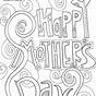 Printable Colorable Mothers Day Card