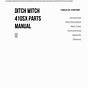 Ditch Witch Parts Manual