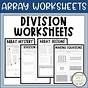 Division Using Arrays Worksheet