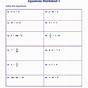 One Variable Linear Equations Worksheet