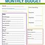 Family Budget Worksheets