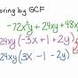Factoring Polynomials With Gcf Worksheet