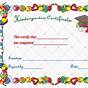 Printable Certificates For Kindergarten