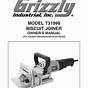 Grizzly T31999 Biscuit Joiner Owner Manual
