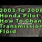 04 Honda Pilot Transmission Fluid
