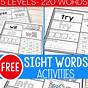 Sight Word Go Worksheets Kindergarten