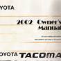 2002 Toyota Tacoma Owners Manual