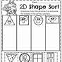 2d Shapes Worksheets For Kindergarten