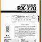Yamaha Rx A830 User Manual
