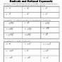 Exponents And Radicals Worksheet