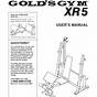 Gold's Gym Xrs 50 Manual