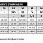 Women's Swimwear Size Chart