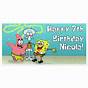 Spongebob Birthday Banner Printables