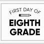 First Day Of 8th Grade Sign Printable