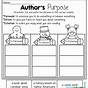 First Grade Authors Purpose Worksheet