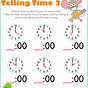 Time Worksheets For Kindergarten