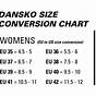 Dansko Shoes Size Chart