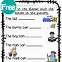 Verb Worksheets For Kindergarten