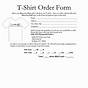 Shirt Order Form Template Pdf