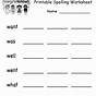Free Editable Spelling Worksheets
