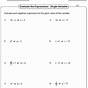 Evaluating Expressions 7th Grade Worksheet