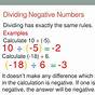 Dividing With Negative Numbers