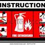 Printable Fire Extinguisher Instructions