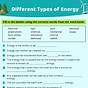 Energy 4th Grade Worksheet