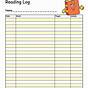 Monthly Reading Log Printable