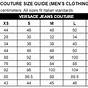 Versace Size Chart Clothing