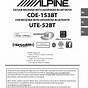 Alpine Cde 154bt Owner's Manual
