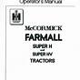 Farmall Super A Operators Manual