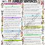 Jumbled Sentences Worksheet