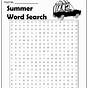 Printable Summer Word Search Adults