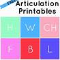 Free Articulation Worksheets