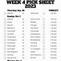 Nfl Week 17 Printable Schedule