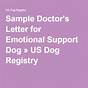 Sample Doctor Letter For Service Dog