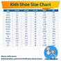 Printable Shoe Size Chart Youth