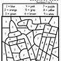 Free Color By Number Worksheets
