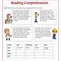 English Comprehension Worksheet Printable