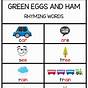Green Eggs And Ham Rhyming Worksheet