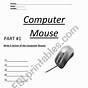 Computer Mouse Worksheet For Kindergarten