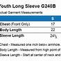 Youth L Size Chart