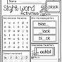 Sight Word Activities Worksheets