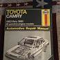 Haynes Repair Manual Toyota Camry