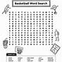 Printable Basketball Word Search