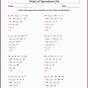 Exponents And Order Of Operations Worksheets