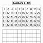 Number Chart From 1 To 50