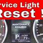 Toyota Highlander Maintenance Required Light Reset