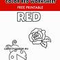 Red Coloring Worksheets